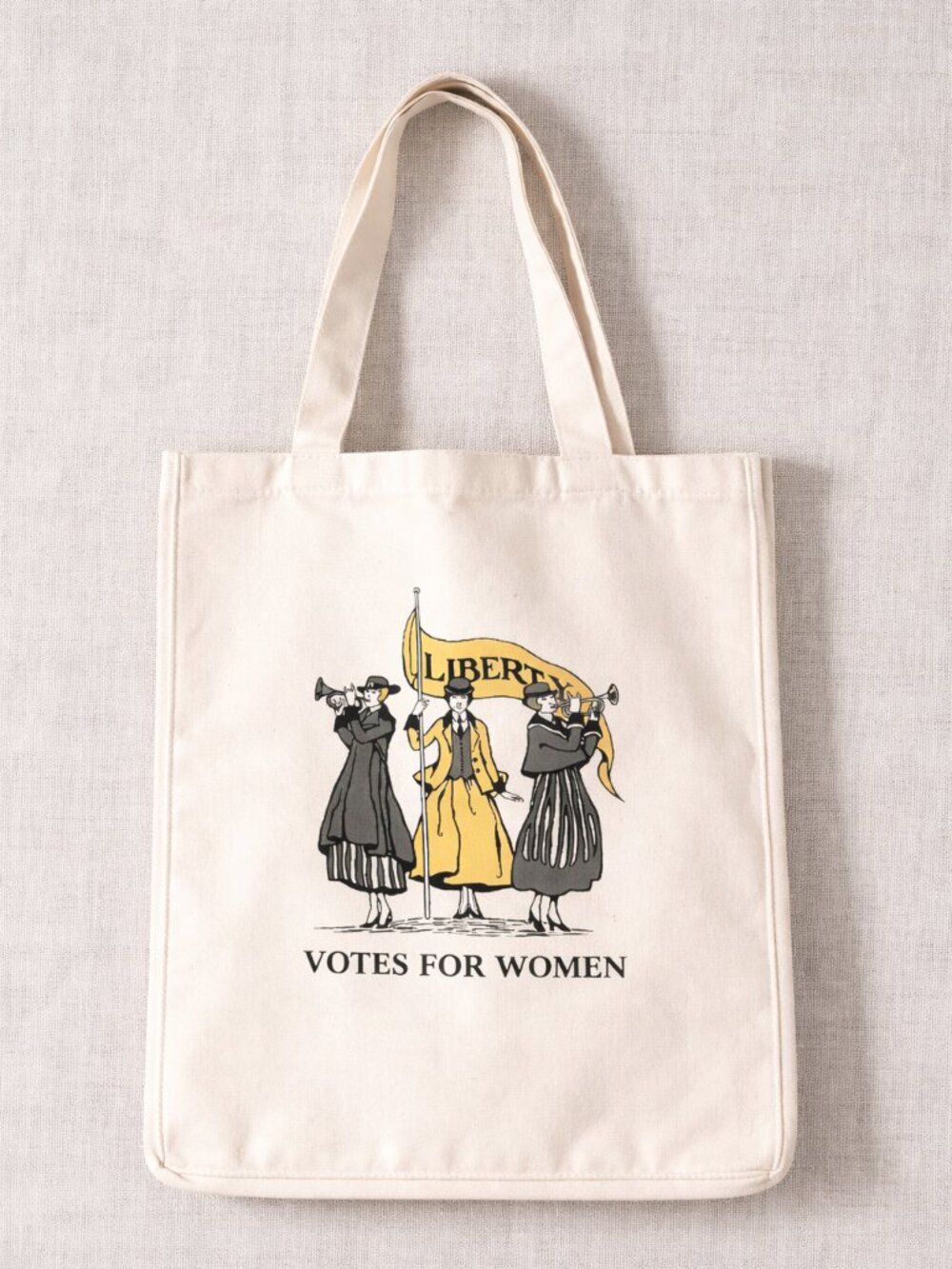Votes for Women Liberty 1920s Vintage Rustic Canvas Tote Bag NWOT